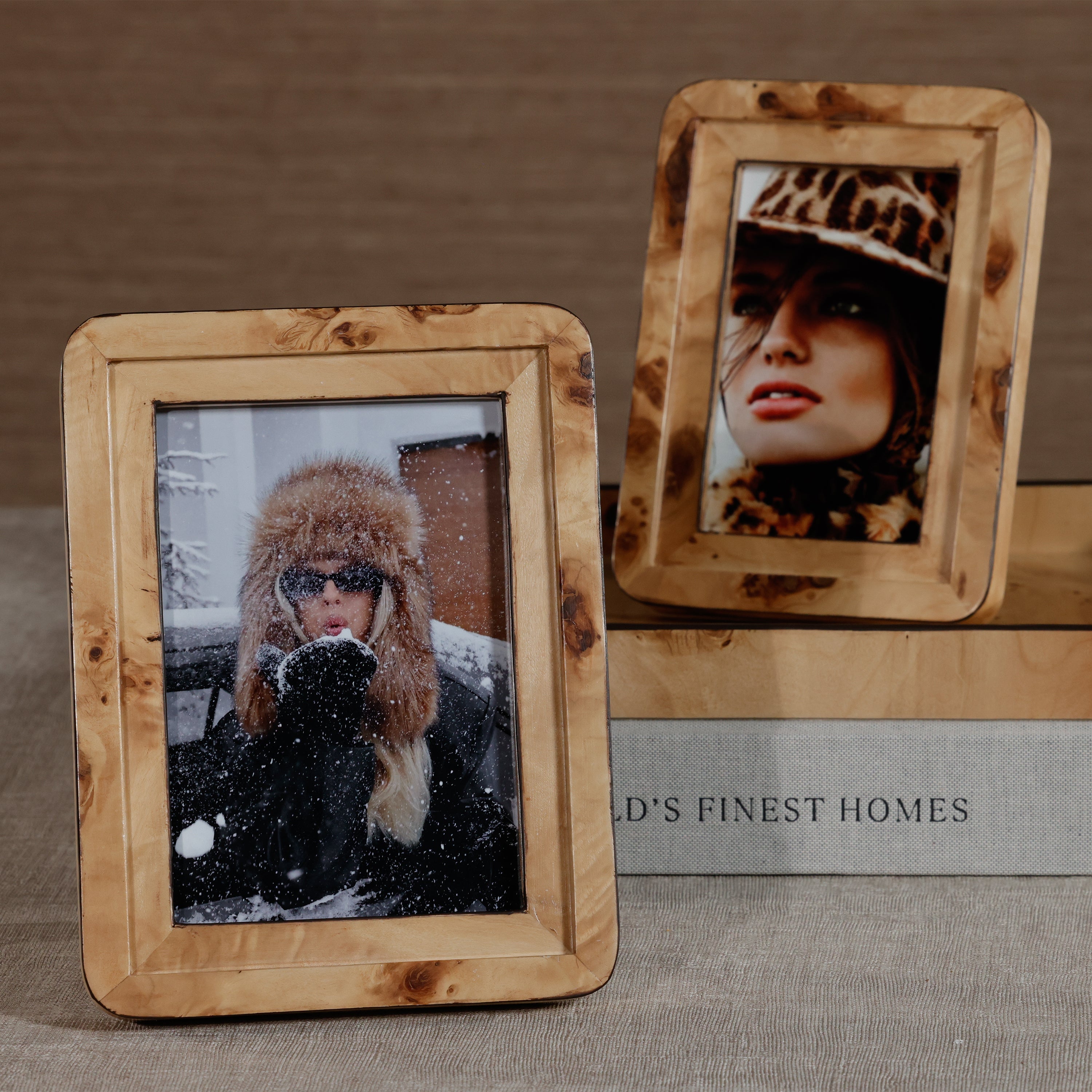 Valberg Burl Veneer Photo Frame - Picture Frames by Carlyle Avenue