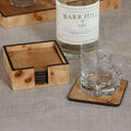 Valberg Burl Veneer Square Coaster Set