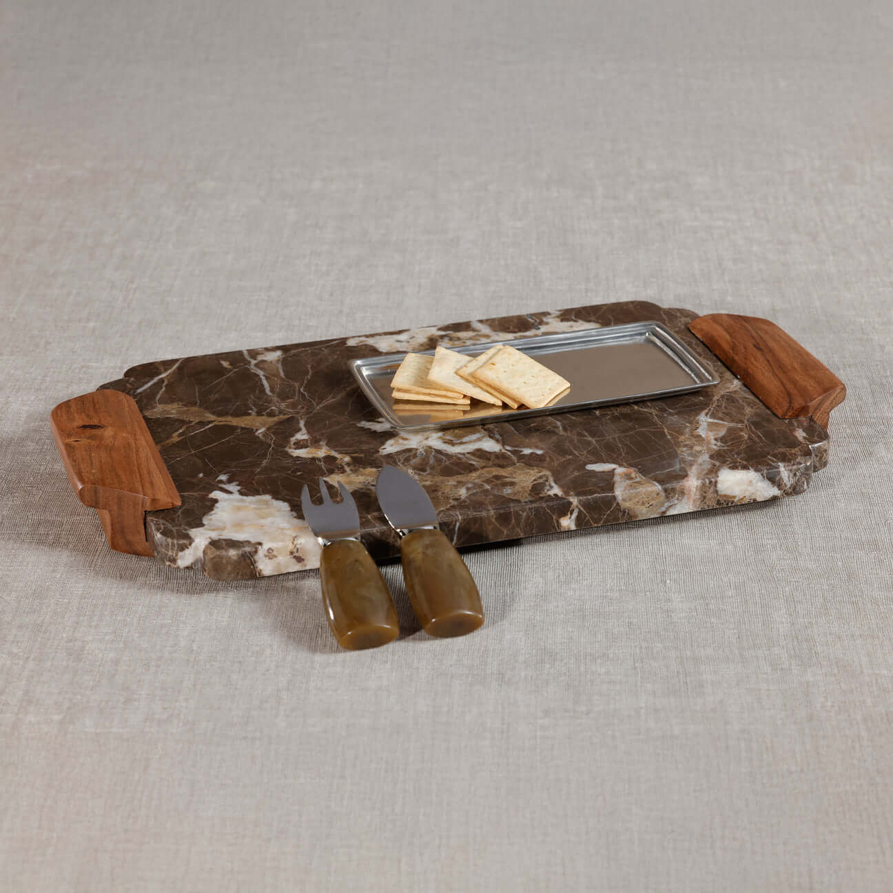 Mocha Marble Tray / Charcuterie Board - Tray by Carlyle Avenue