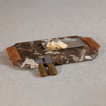 Mocha Marble Tray / Charcuterie Board - CARLYLE AVENUE