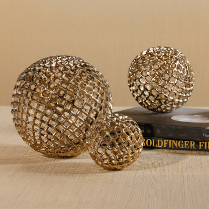 Decorative Alloy Orb - Gold - CARLYLE AVENUE