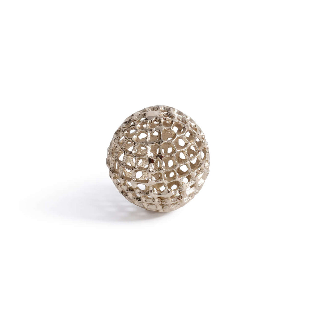 Decorative Alloy Orb - Gold - Decorative Accessories by Carlyle Avenue