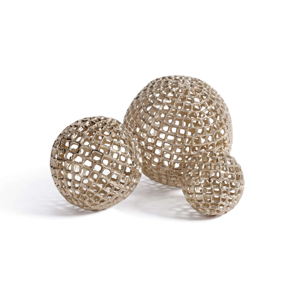 Decorative Alloy Orb - Gold - Decorative Accessories by Carlyle Avenue