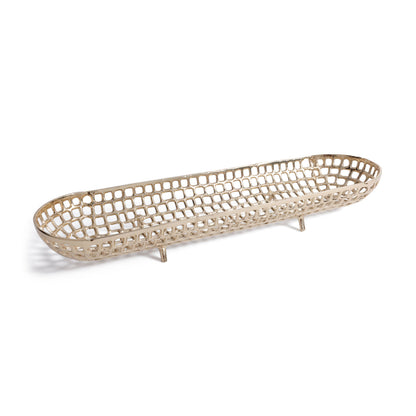 Woven bread basket on a white background