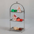 High Tea 3-Tier Stand - Polished Nickel - Trays by Carlyle Avenue