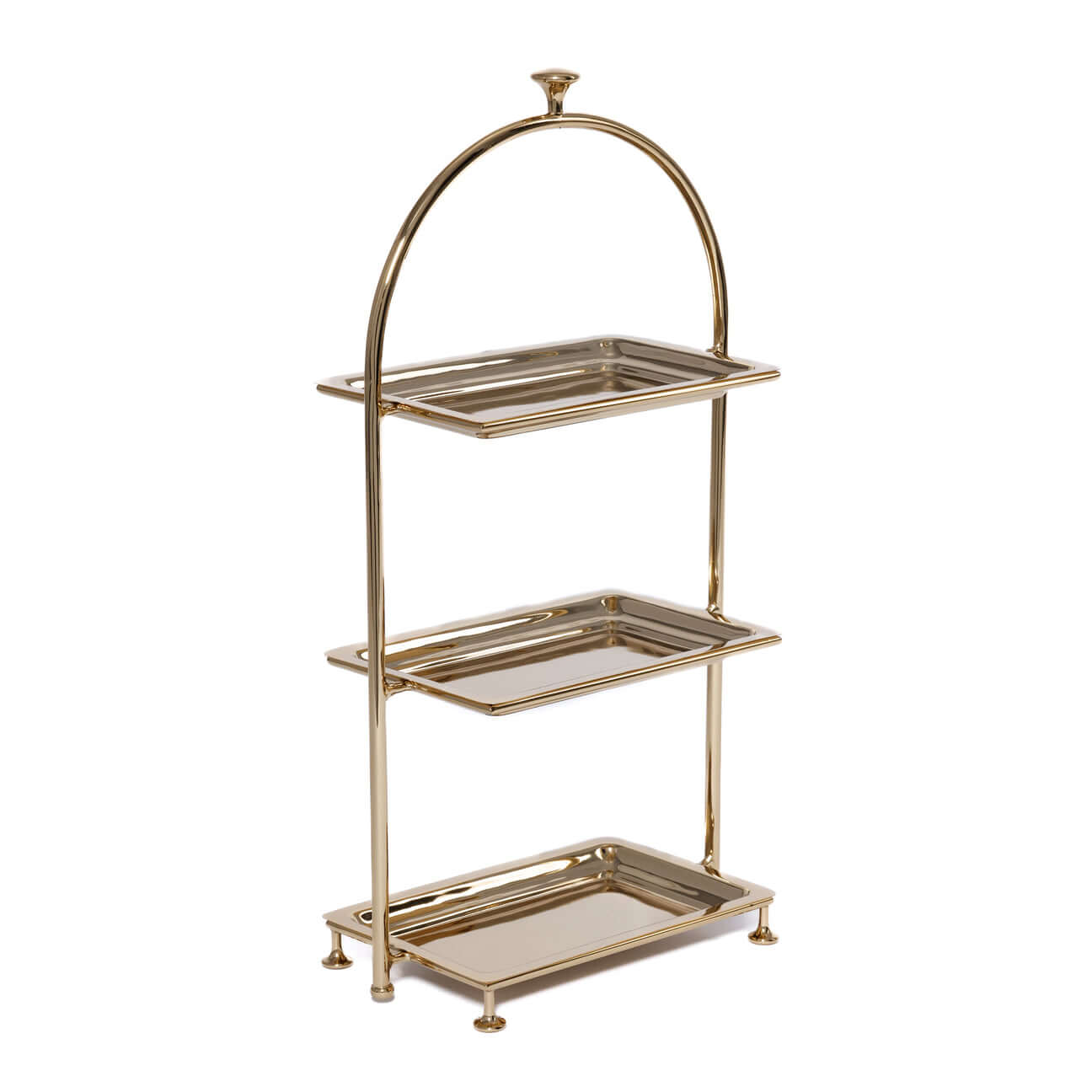 High Tea 3-Tier Stand - Polished Gold - Trays by Carlyle Avenue