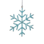 Blue Beaded Snowflake Ornament