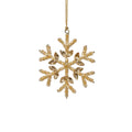 Golden Beaded Snowflake Ornament, 6" - CARLYLE AVENUE