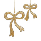 Gold Beaded Bow Ornament, Set of 12 Assorted - Ornaments by Carlyle Avenue