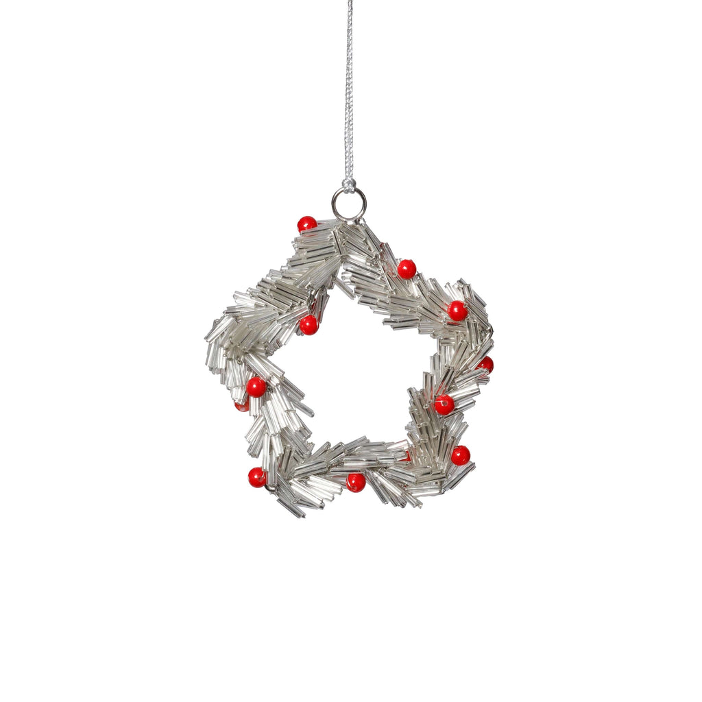 Beaded Star Ornament, Set of 12