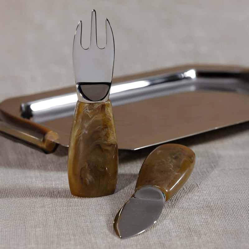 Cheese Set with Resin Handles - Boxed
