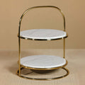 Marble & Gold Cake Stand - Tray by Carlyle Avenue