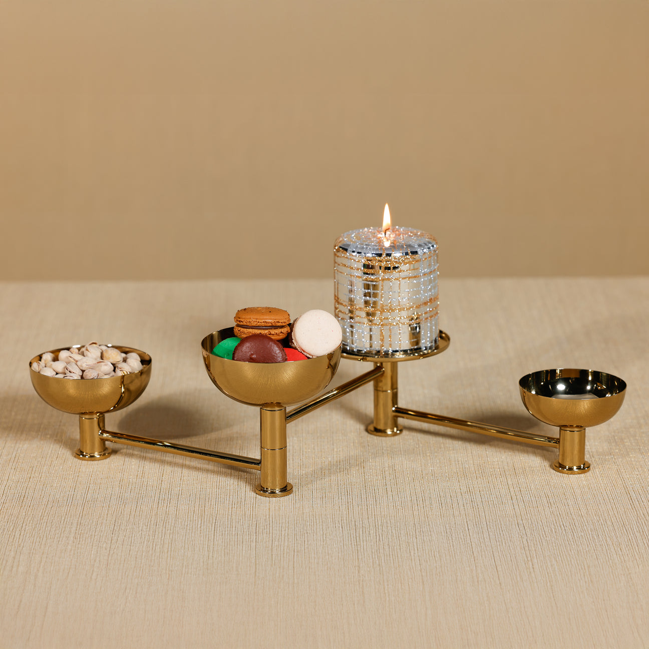 Swivel Condiment Set - Polished Gold
