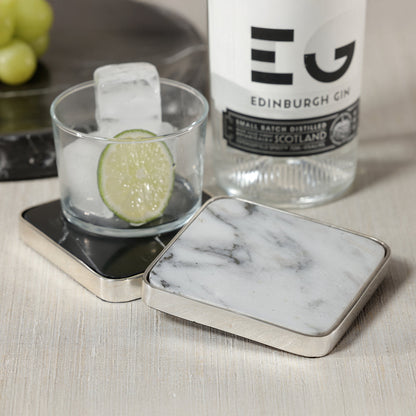 Roku Silver Border Drink Coaster (Set of 6)
