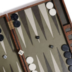 Palma de Mallorca 19" Backgammon Set featuring elegant design and unique game pieces.