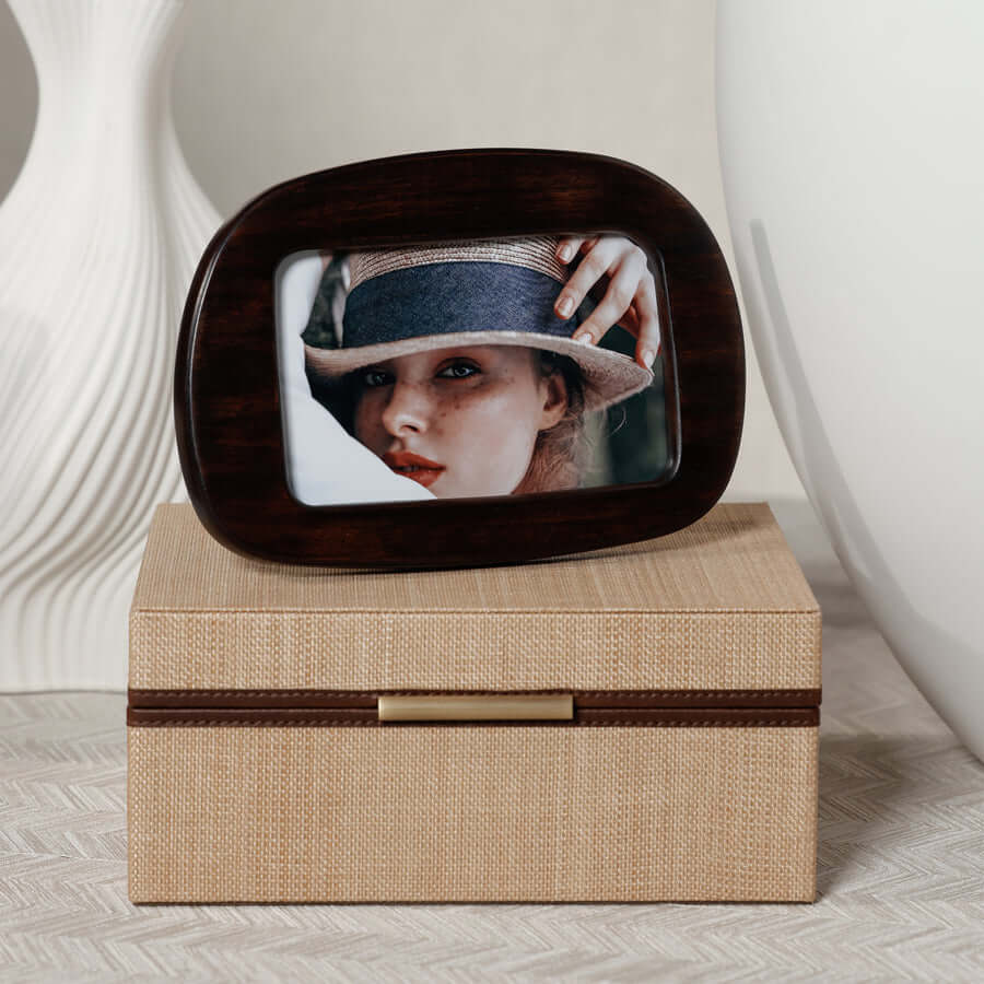 Linea Raffia with Leather Trim Jewelry Box - Jewelry Boxes by Carlyle Avenue