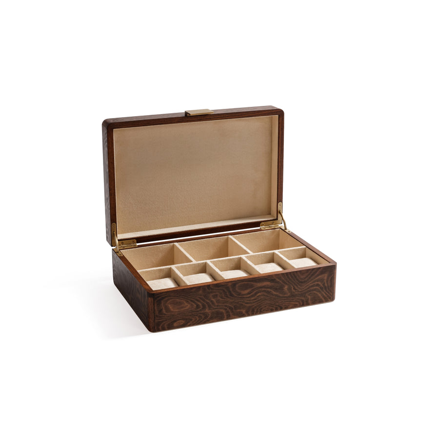 Linea Madrona Burl Veneer Jewelry Box