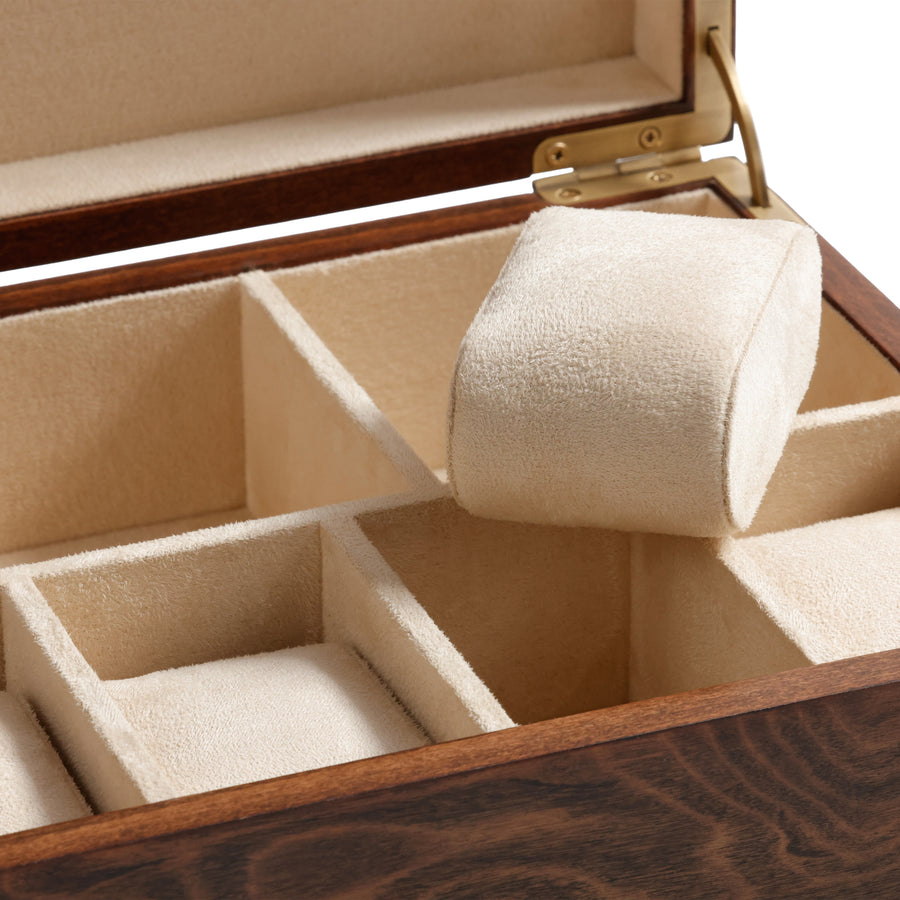 Linea Madrona Burl Veneer Jewelry Box