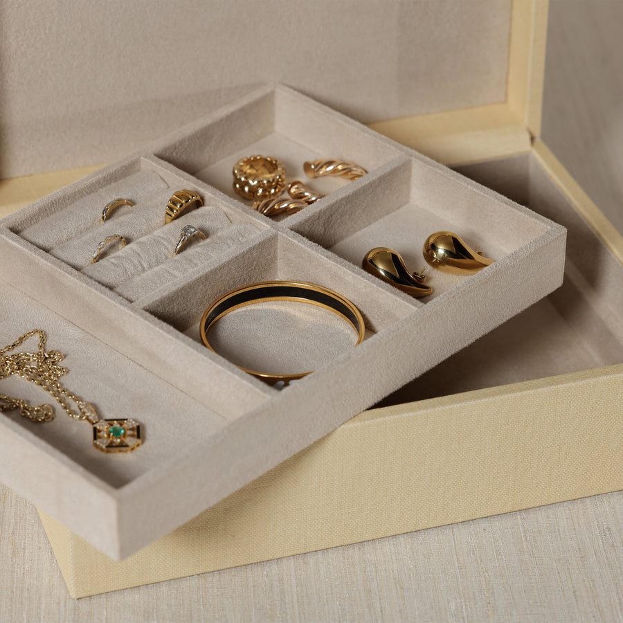 Linea Light Natural Raffia Jewelry Box