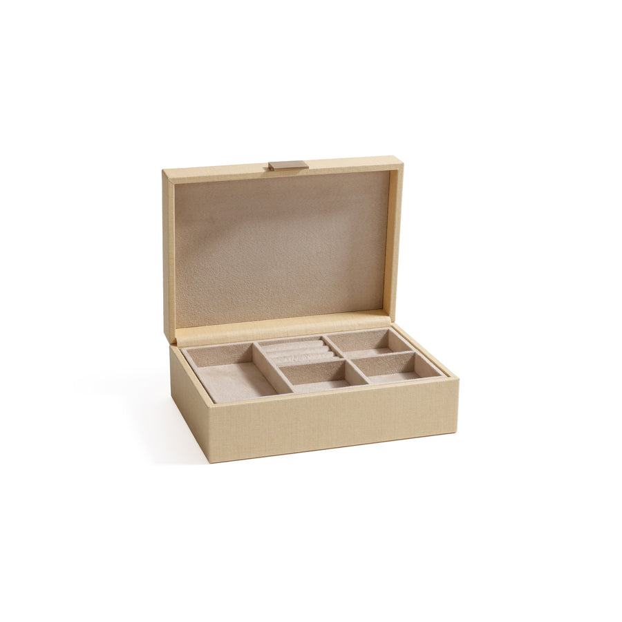 Linea Light Natural Raffia Jewelry Box