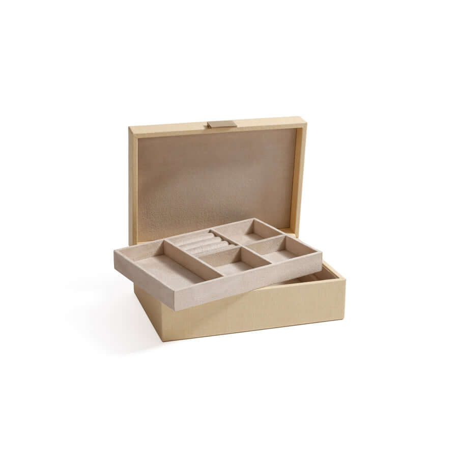Linea Light Natural Raffia Jewelry Box
