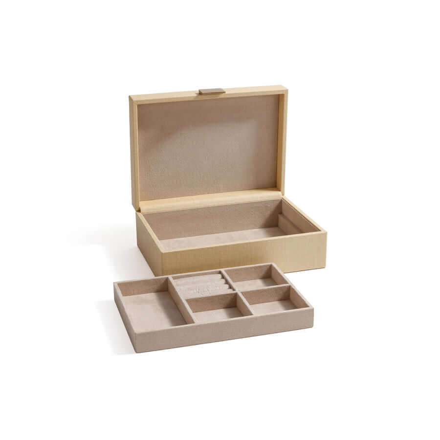 Linea Light Natural Raffia Jewelry Box