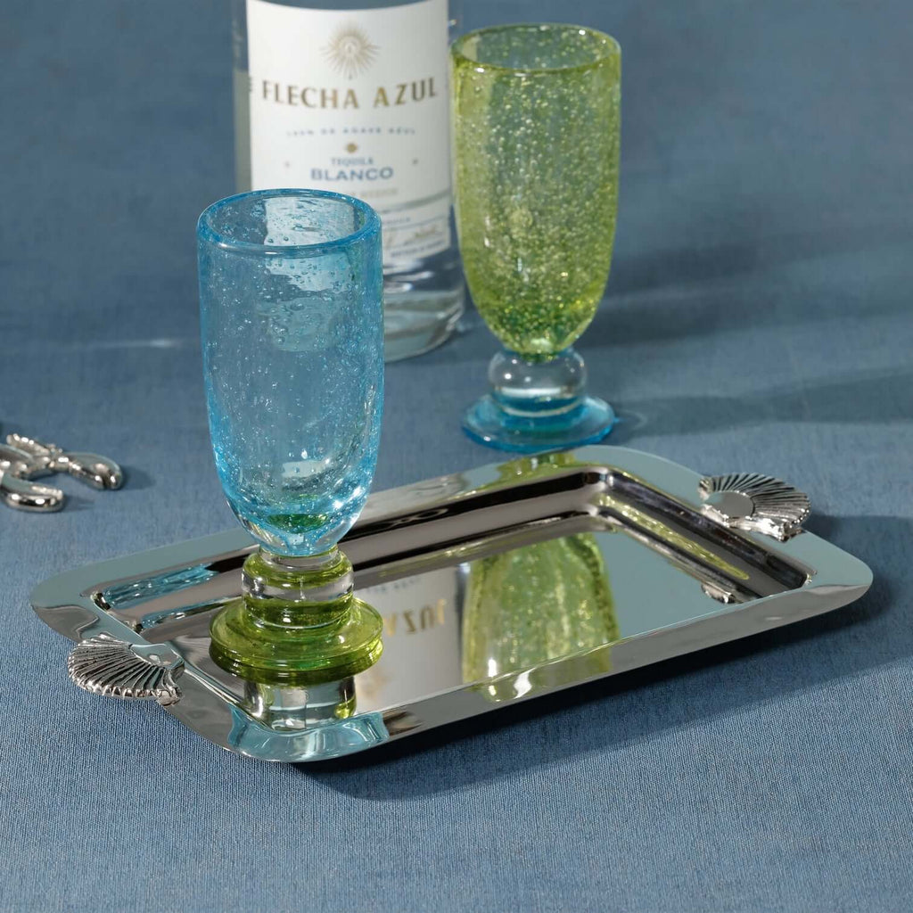 Cap Ferrat Fan Shell Design Serving Tray - Tray by Carlyle Avenue