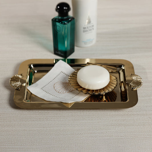 Cap Ferrat Fan Shell Design Serving Tray - CARLYLE AVENUE