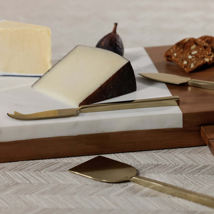 Marble & Mango Wood Charcuterie Board with Serving Tool Set