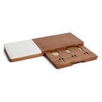 Marble & Mango Wood Charcuterie Board with Serving Tool Set