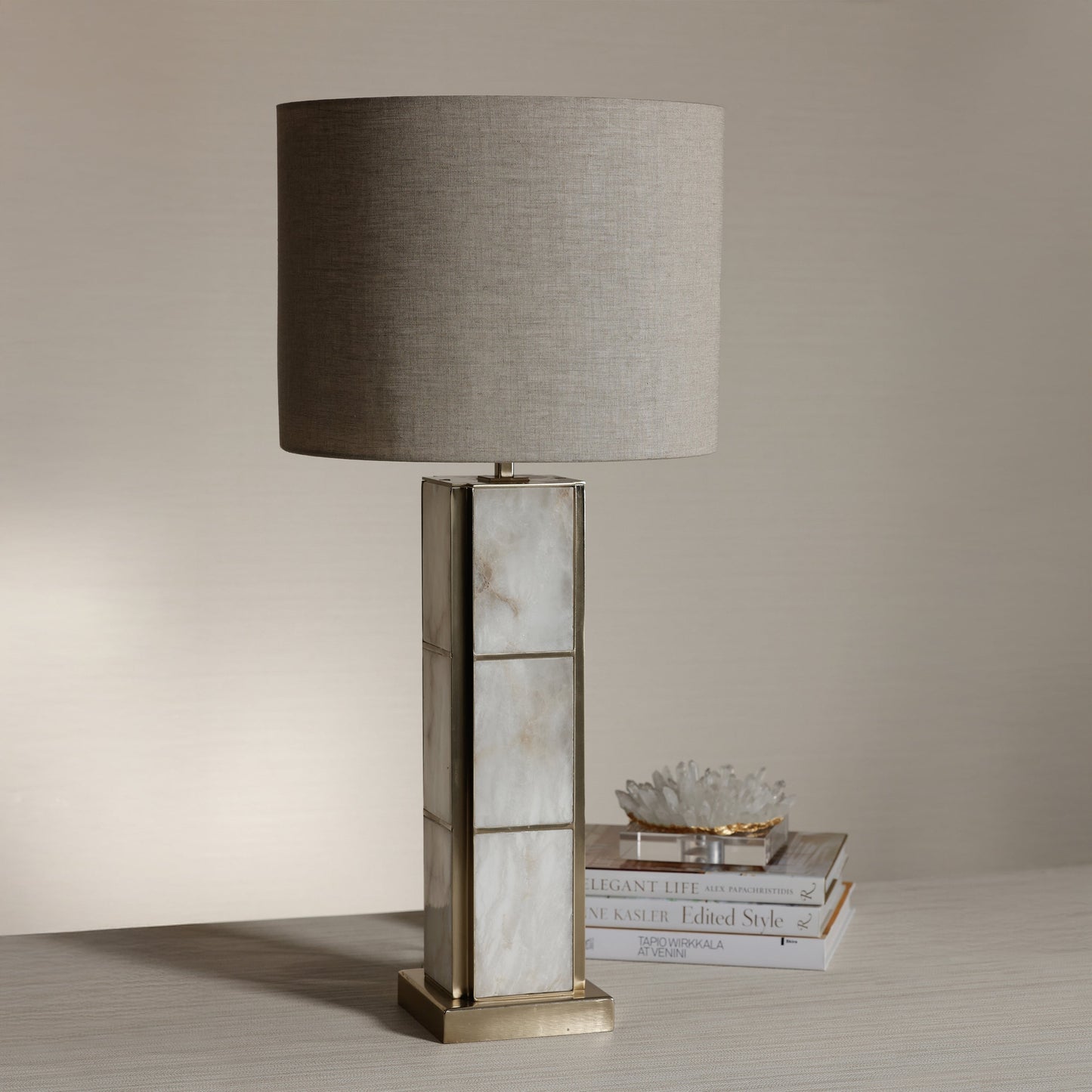 Golden Shore Alabaster Table Lamp