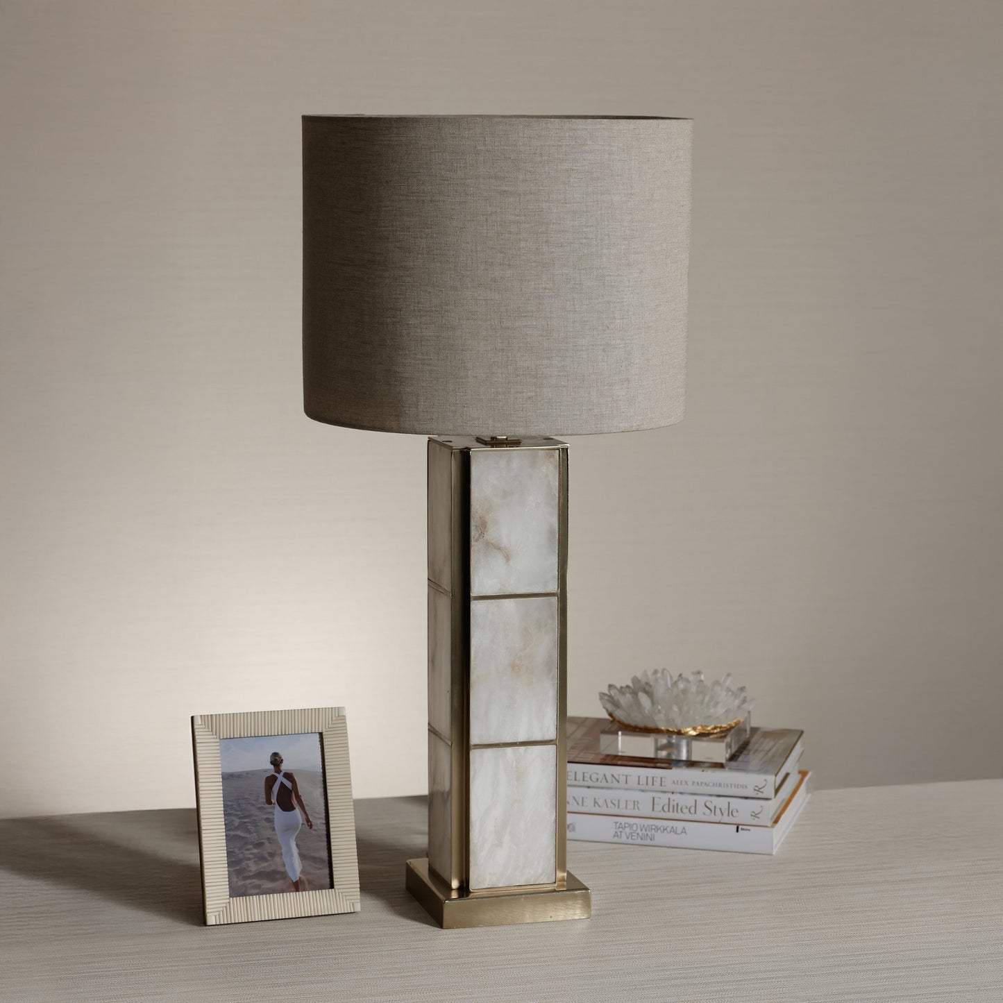 Golden Shore Alabaster Table Lamp