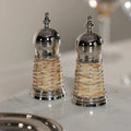 Cap Ferrat Rattan Covered Salt and Pepper Shaker Set - Condiment Sets by Carlyle Avenue