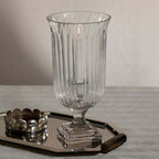 Maison de Verre Cut Glass Hurricane Taper Holder - CARLYLE AVENUE