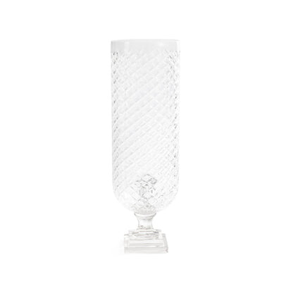 Maison de Verre Diamond Cut Glass Hurricane Taper Holder - CARLYLE AVENUE