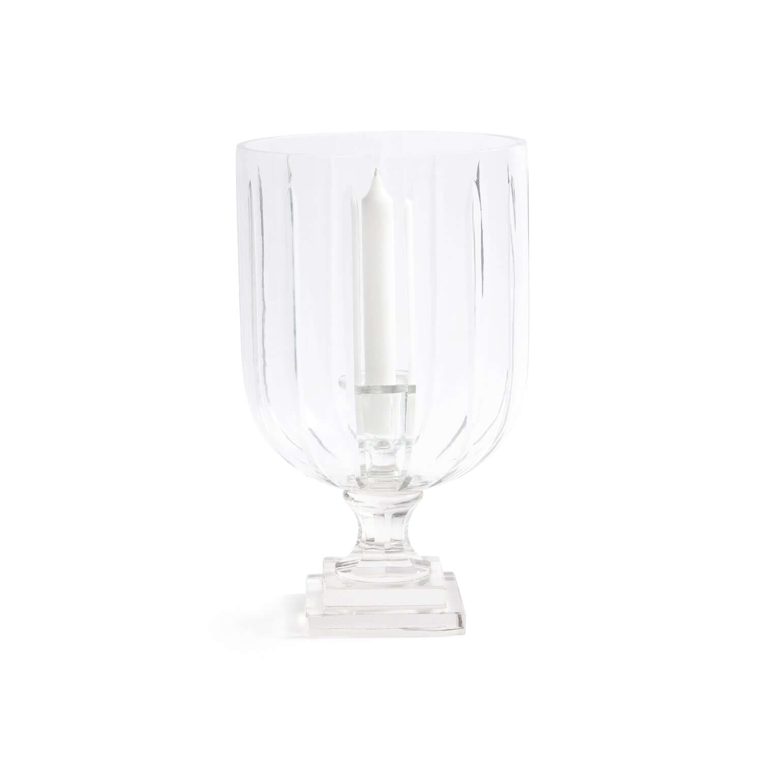 Maison de Verre Straight Cut Glass Hurricane Taper Holder - CARLYLE AVENUE