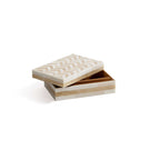 Antique White Bone Box with Chevron Pattern - Boxes by Carlyle Avenue