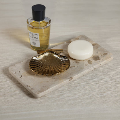 Crema Fossil Marble Bath Collection