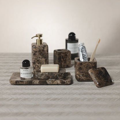 Marrón Emperador Marble Bath Collection