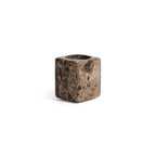 Marrón Emperador Marble Bath Collection vanity jar showcasing rich brown marble texture for elegant bathroom decor.