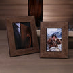 Saint-Gervais Suede Leather Photo Frame