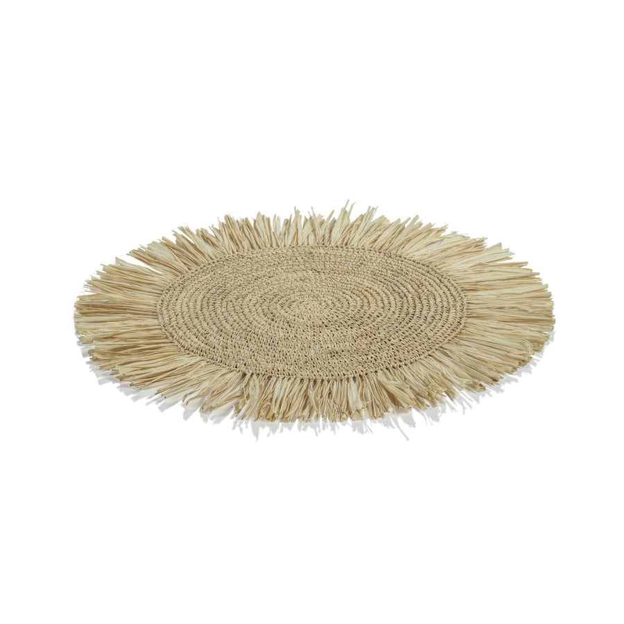 Fringed Palm Raffia Placemat