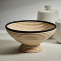 Martigues Coiled Abaca Footed Bowl - Tall - Decorative Bowls by Carlyle Avenue