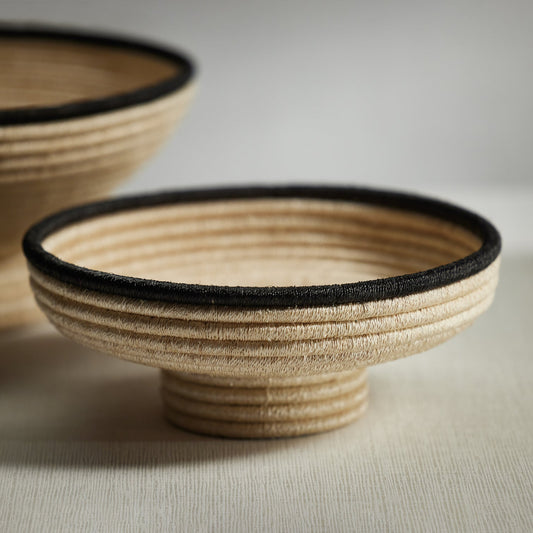 Martigues Coiled Abaca Footed Bowl - Small