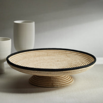 Martigues Coiled Abaca Footed Bowl - Decorative Bowls by Carlyle Avenue