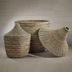 Set of 2 Mayfair Rattan Baskets - Baskets by Carlyle Avenue
