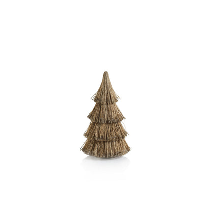 Abaca Rope All-Natural Tree with Champagne Glitter Trim - Christmas Trees by Carlyle Avenue