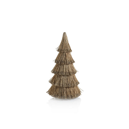 Abaca Rope All-Natural Tree with Champagne Glitter Trim - Christmas Trees by Carlyle Avenue