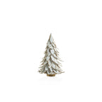 Natural White Leaf Tree with Gold Trim - Holiday Decor by Carlyle Avenue