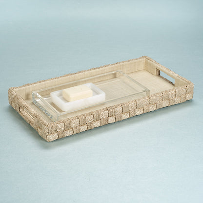 Abaca Rope Serving Tray - Medium - Decorative Trays by Carlyle Avenue